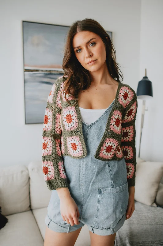 The Whoopsie Daisy Crochet Cardigan Fitted Slim Tailored