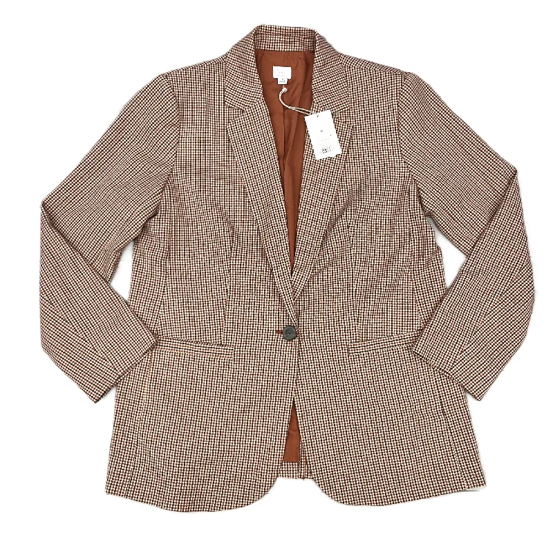 Blazer By A New Day In Brown & Red, Size: M Women's Unique Blazer