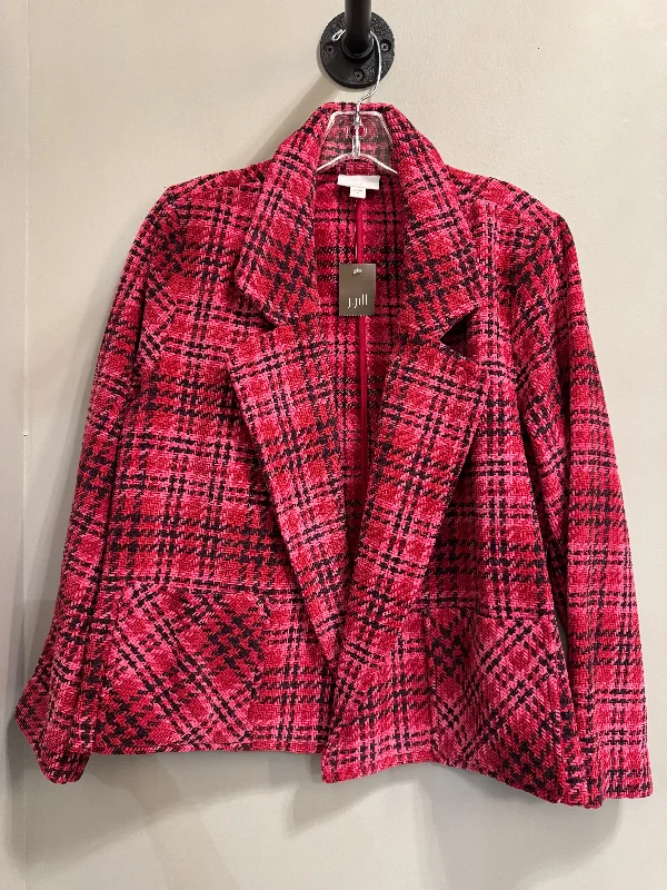 Blazer By J. Jill In Pink & Purple, Size: M Women's High-End Blazer