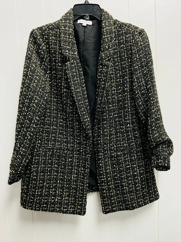 Blazer By Nanette Lepore In Black & Gold, Size: Xl Women's Stripe Blazer