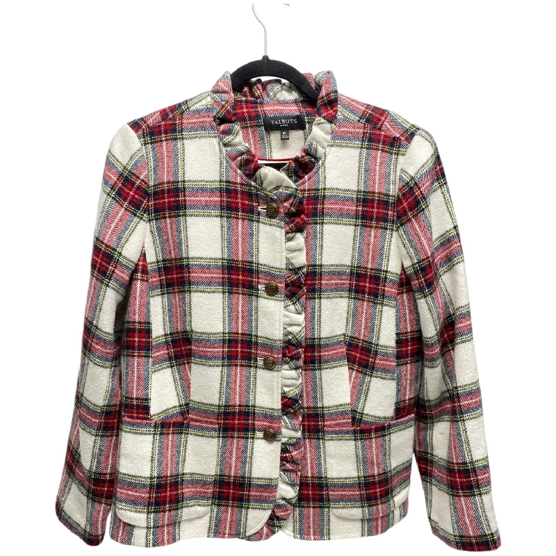 Blazer By Talbots In Plaid Pattern, Size: 16 Women's Trendy Jacket