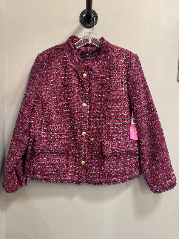 Blazer By Talbots In Purple & Red, Size: L Women's Elegant Jacket