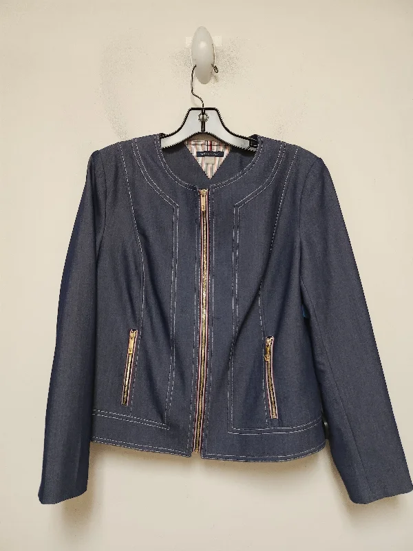 Blazer By Tommy Hilfiger In Blue Denim, Size: M Women's Trendy Jacket