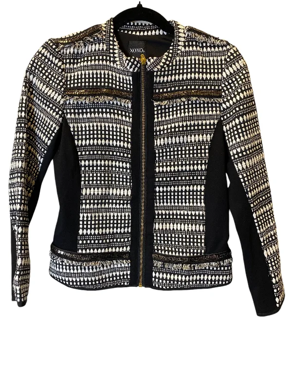 Blazer By Xoxo In Black & White, Size: S Women's Long Blazer