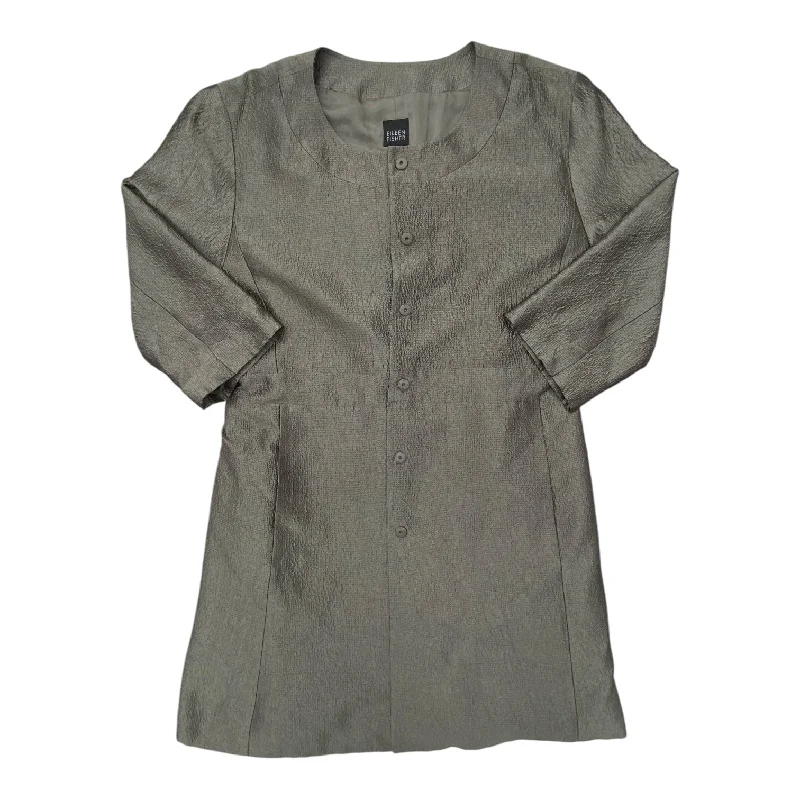 Blazer Designer By Eileen Fisher In Taupe, Size: Xl Women's Unique Blazer