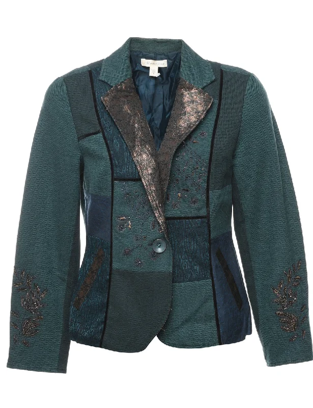 Button Front Blazer - M Women's Casual Suit