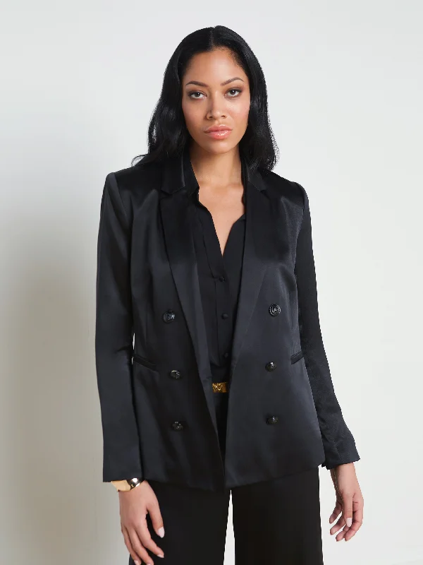 Colin Silk Charmeuse Blazer Women's Unique Blazer