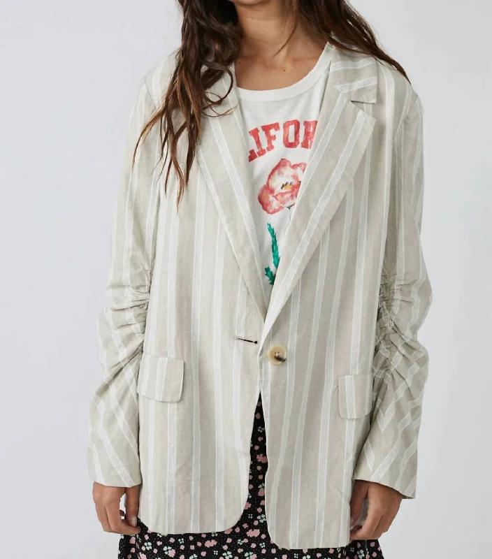 Fern Blazer In Dusty Beige Women's Boutique Suit