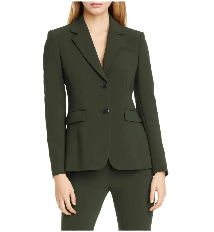 Formal Flat Double Buttons 2 Pieces Women Suit Notch Lapel Blazer Plus Size Women's Coat
