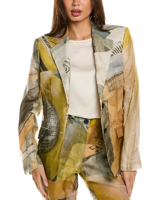 Helmut Lang Classic Silk Blazer Women's Business Blazer