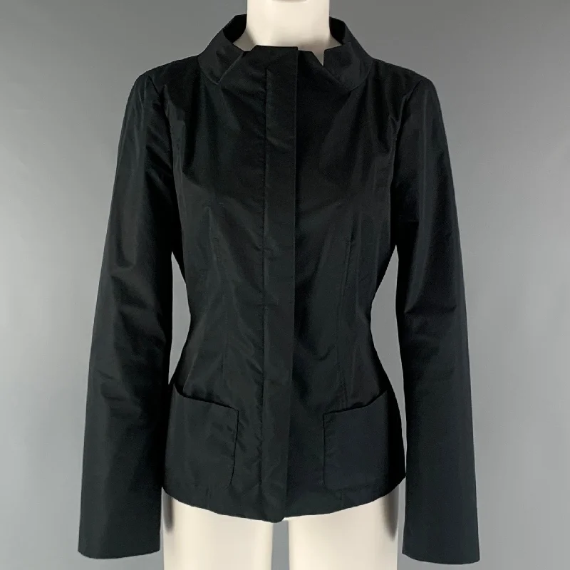 JIL SANDER Size 6 Black Cotton  Polyester  Blazer Women's High-End Blazer