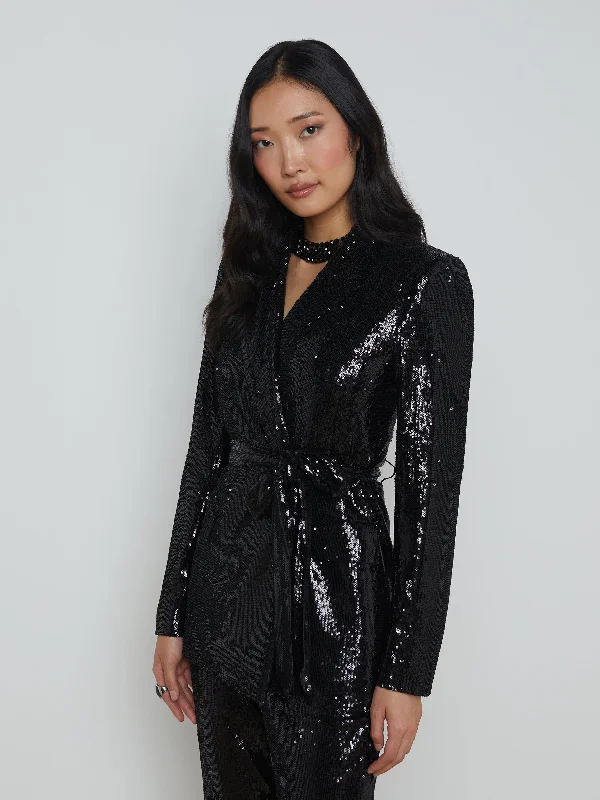 Jordana Wrap Blazer Women's Long Blazer