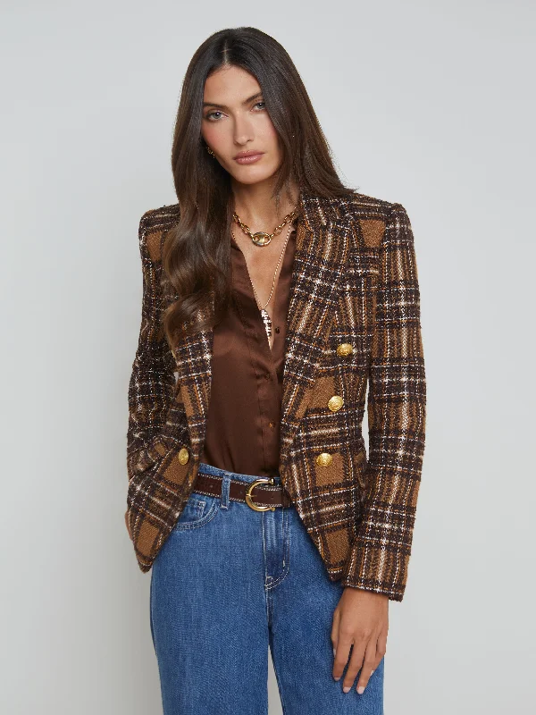 Kenzie Tweed Blazer Women's Print Jacket