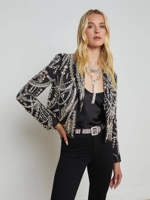 Noely Crystal Blazer Linen Women's Suit