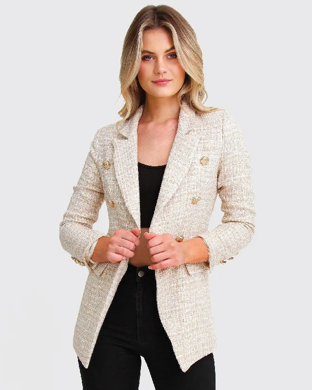 Princess Polina Tweed Blazer Women's Short Blazer