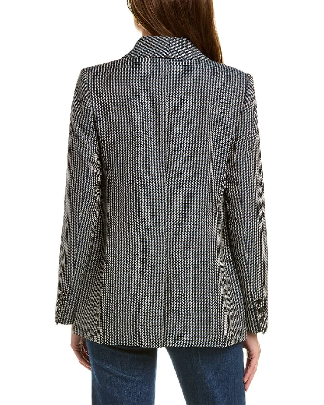 T Tahari Double-Breasted Blazer Silk Women's Blazer