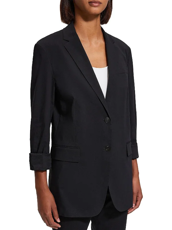 Womens Cuff Sleeve Boyfriend Fit Two-Button Blazer Women's Handmade Blazer