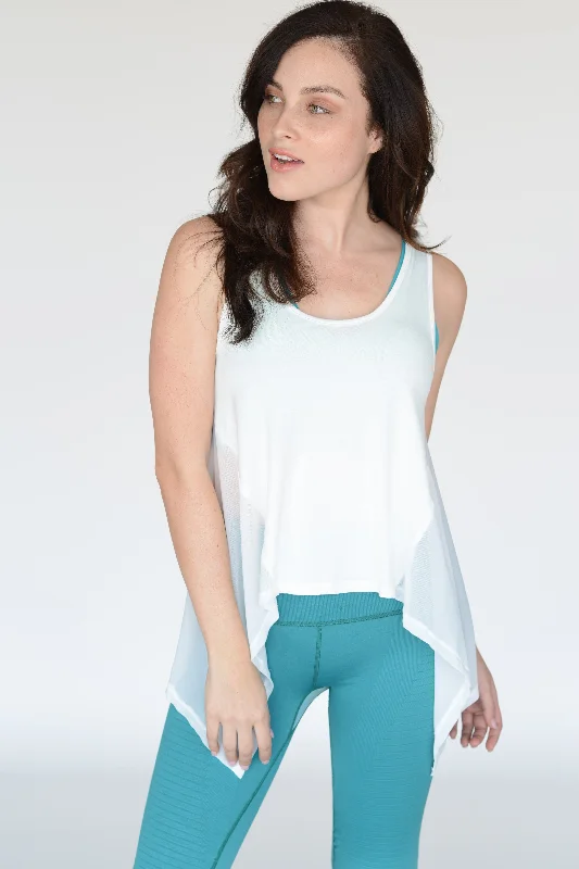 Active Asymmetric Hem Tank Top graphic tank top