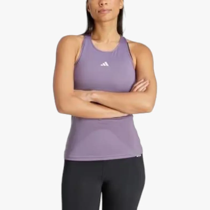 adidas Womens Floral Big Logo Tank Purple silver tank top