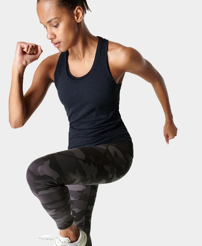 Athlete Seamless Workout Tank Sb6545 Black pastel tank top