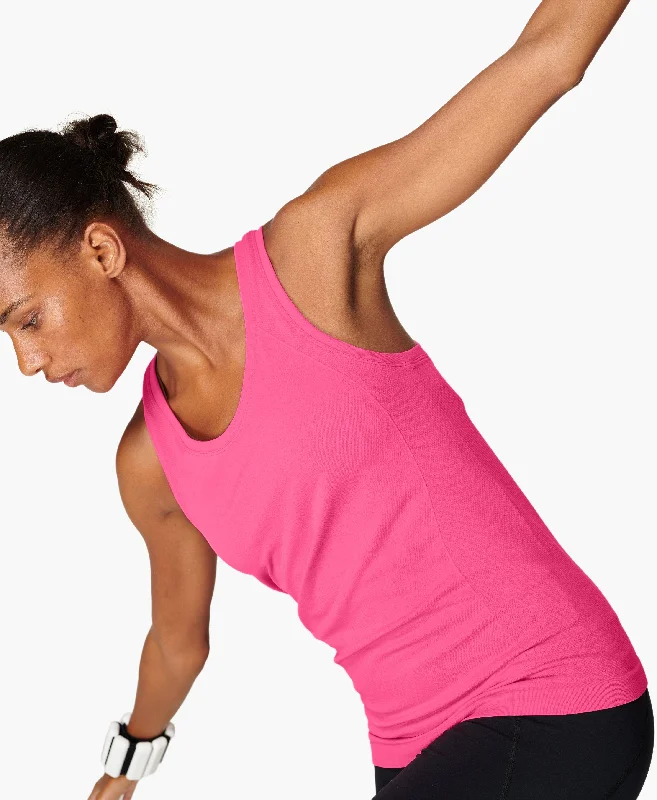 Athlete Seamless Workout Tank Sb6545 Camellia-Pink charcoal tank top