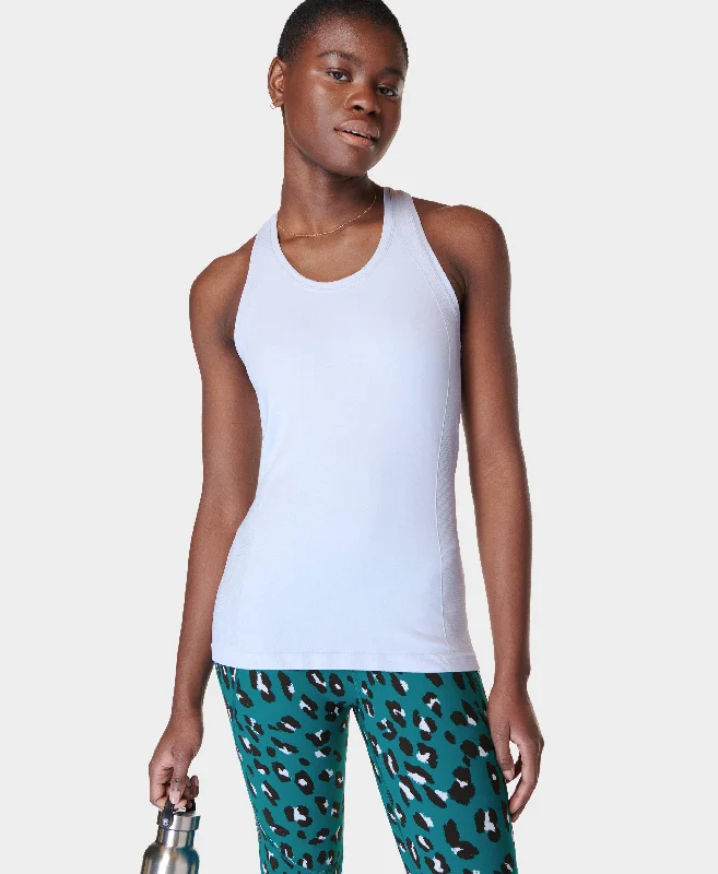 Athlete Seamless Workout Tank Sb6545 Salt-Blue crew neck tank
