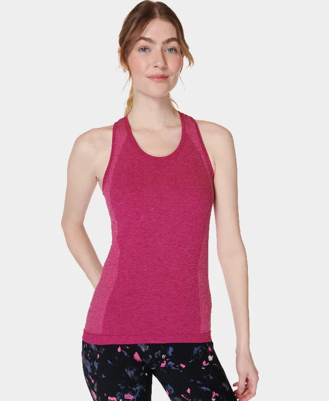 Athlete Seamless Workout Tank Sb6545m Camellia-Pink-Marl white tank top