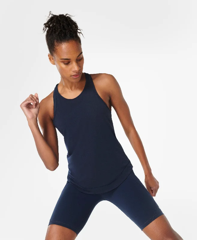 Breathe Easy Run Tank Top Sb8023 Navy-Blue baby blue tank