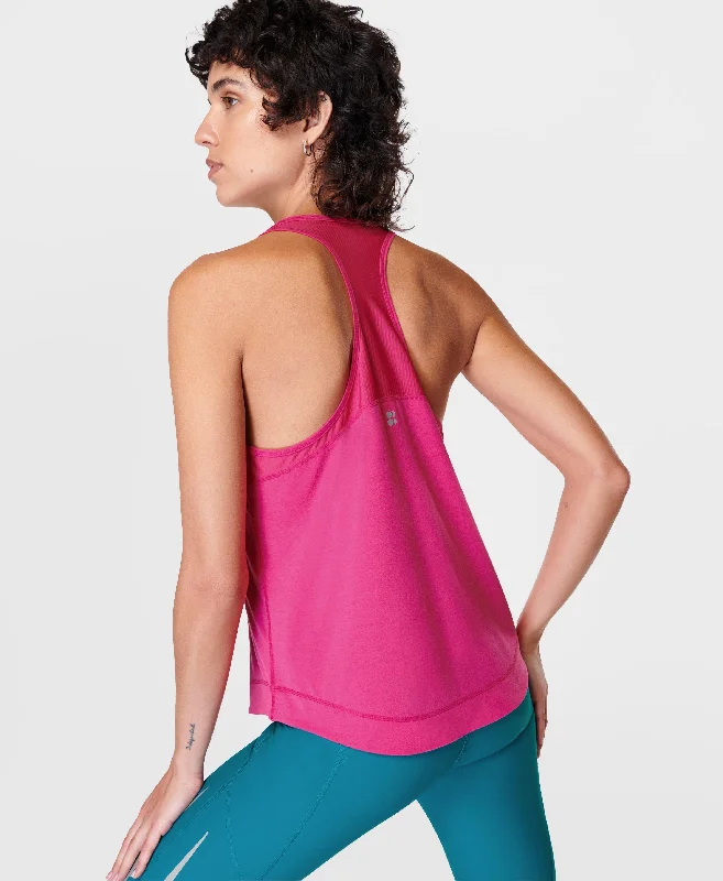 Breathe Easy Run Tank Top Sb9123 Beet-Pink loose fit tank