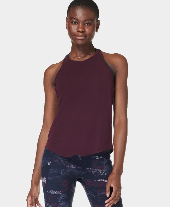 Breathe Easy Run Tank Top Sb9123 Midnight-Cherry-Purp peekaboo tank top