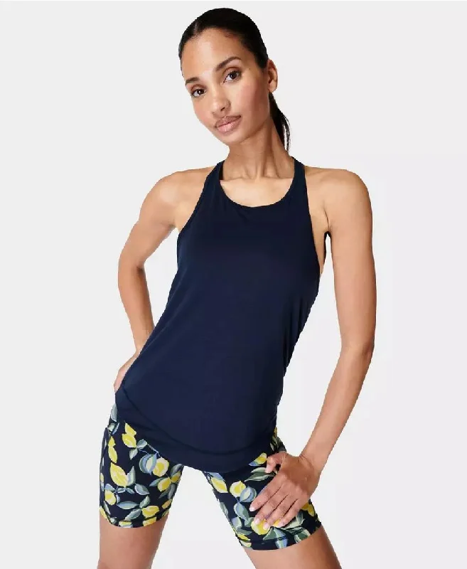 Breathe Easy Run Tank Top Sb9123 Navy-Blue lime green tank