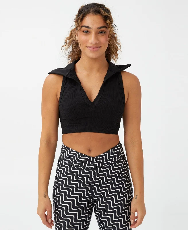 Cotton On Body Womens Seamless Polo Crop Tank Top sexy tank top