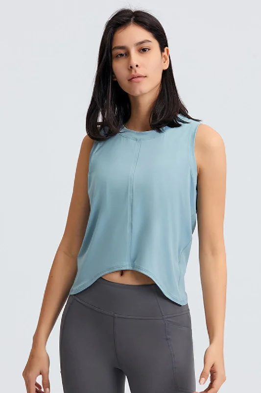 Curved Hem Active Tank strapless tank top