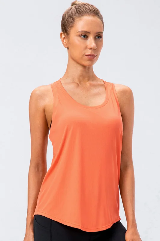 Curved Hem Athletic Tank summer tank top