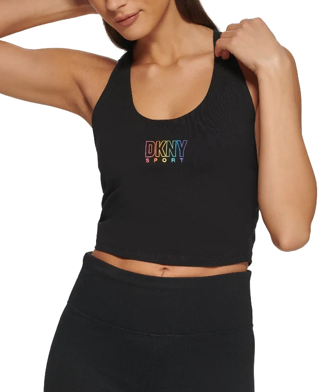 DKNY Sport Womens Pride Logo Racerback Tank Top soft tank top