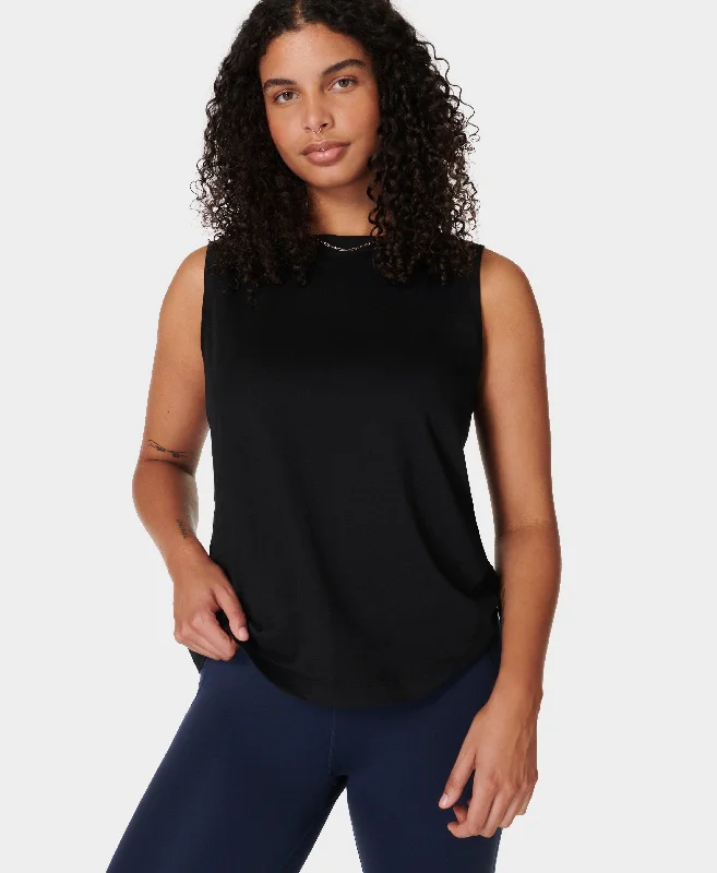 Essential Sleeveless Tank Sb9699 Black cozy tank top
