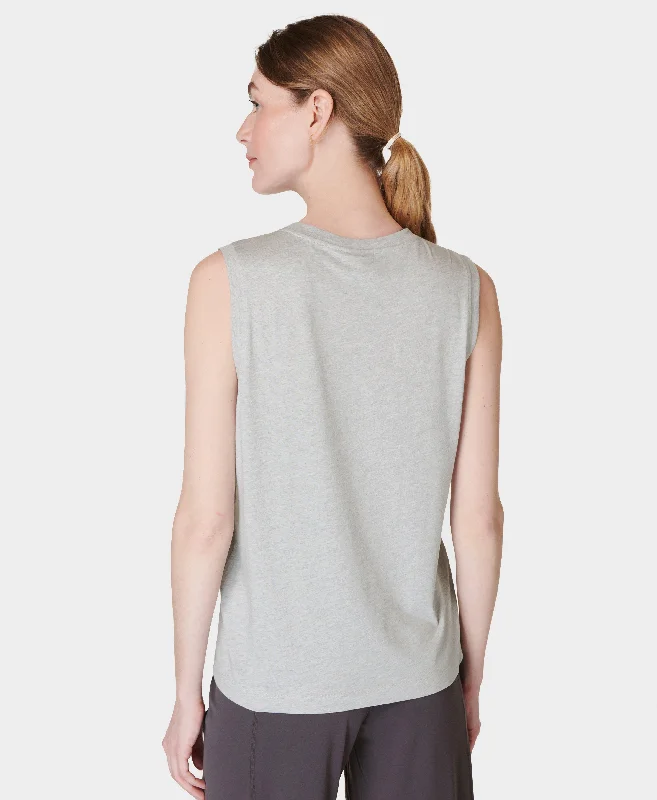 Essential Sleeveless Tank Sb9699b Light-Grey-Marl gym tank top