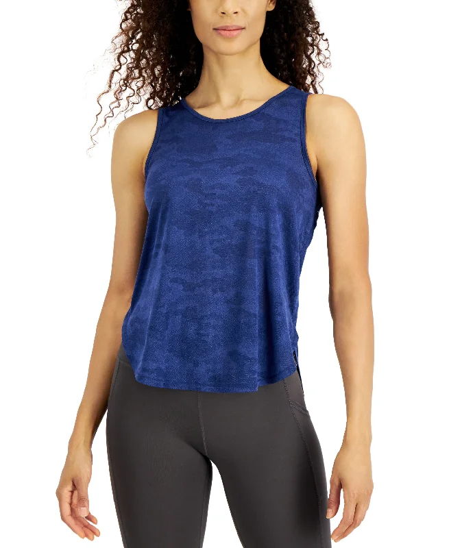 ID Ideology Jacquard Camo Tank Top one shoulder tank