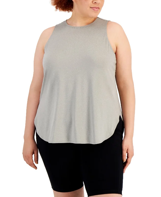 ID Ideology Plus Size Sweat Set Tank peach tank top