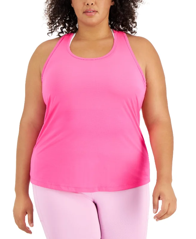 ID Ideology Plus Size Textured Tank Top fitness tank top