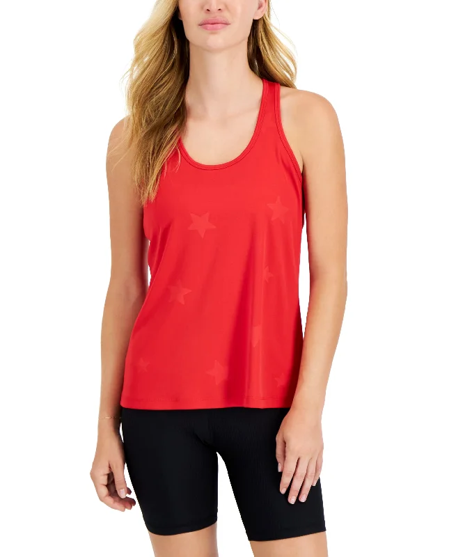 ID Ideology Womens Embossed Star Racerback Tank tie dye tank
