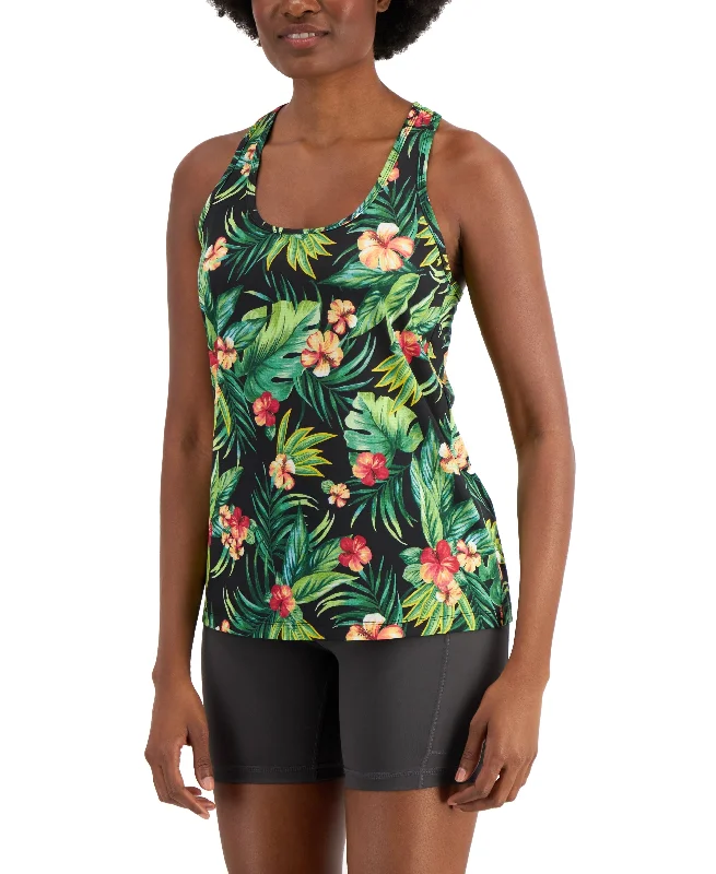 ID Ideology Womens Tropical Print Tank Top playful tank top