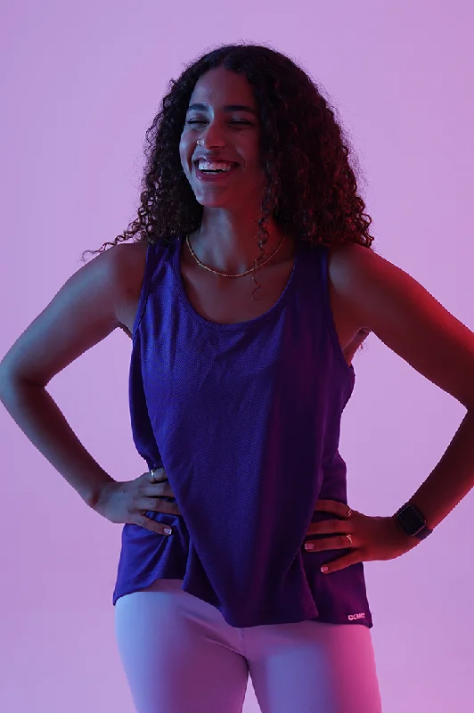 Logo Back Tank Top  - Comfit navy tank top