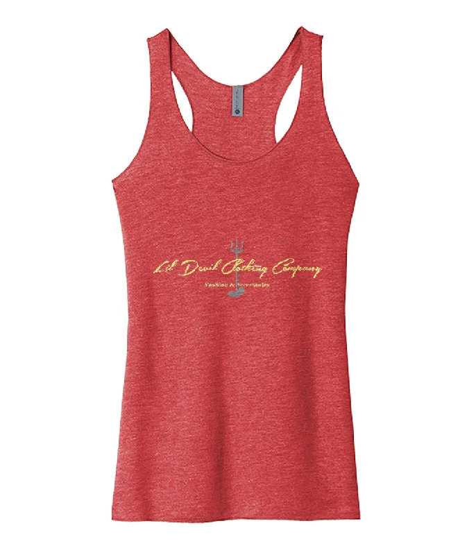 Next Level™ Women’s Tri-Blend Racerback Tank or Similar LDCC18 white tank top