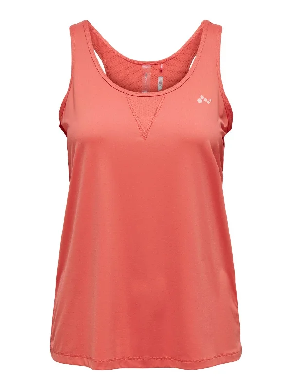 Only Play FONTANNE Tank Top -CORAL fitness tank top