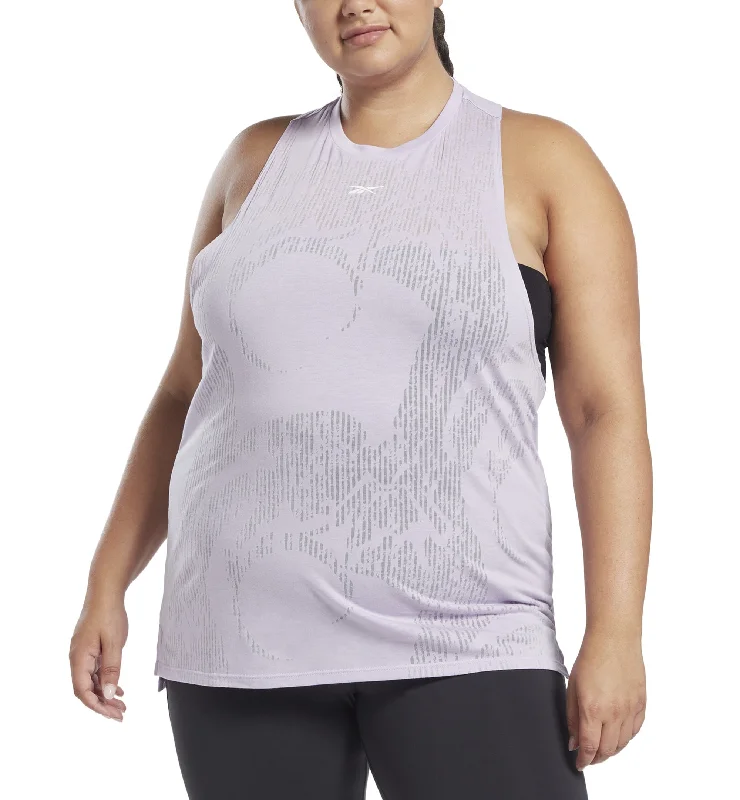 Plus Size Burnout Tank Top coral tank top