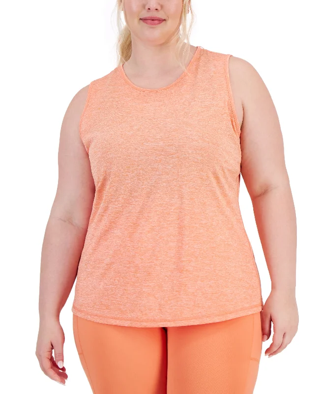 Plus Size Keyhole-Back Tank Top turquoise tank top