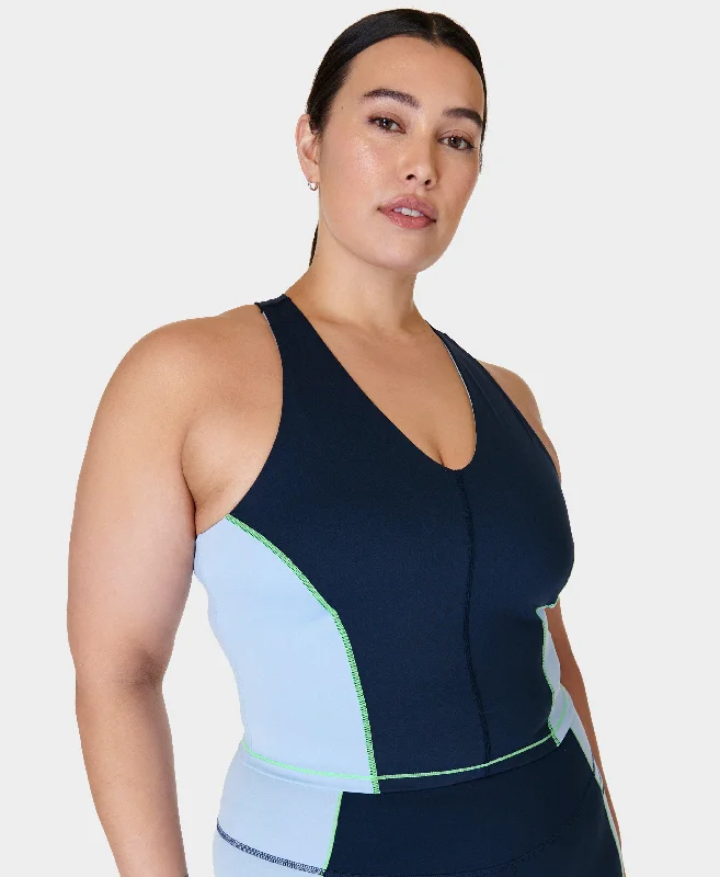 Power Racerback Bra Tank Sb9305c Breeze-Blue flexible tank top