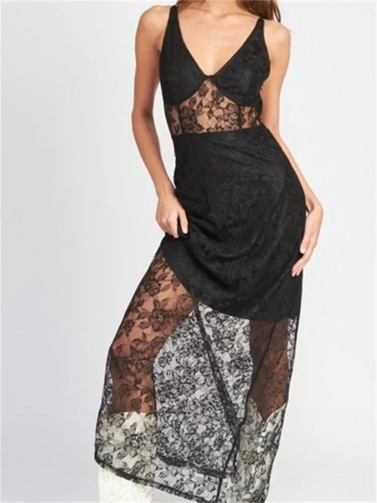 Amy Fashion - Sexy Women V Neck Sleeveless Lace Patchwork Flower Embroidery Slim Tank Summer Party Vestidos black tank top Amy Fashion - Sexy Women V Neck Sleeveless Lace Patchwork Flower Embroidery Slim Tank Summer Party Vestidos black tank top