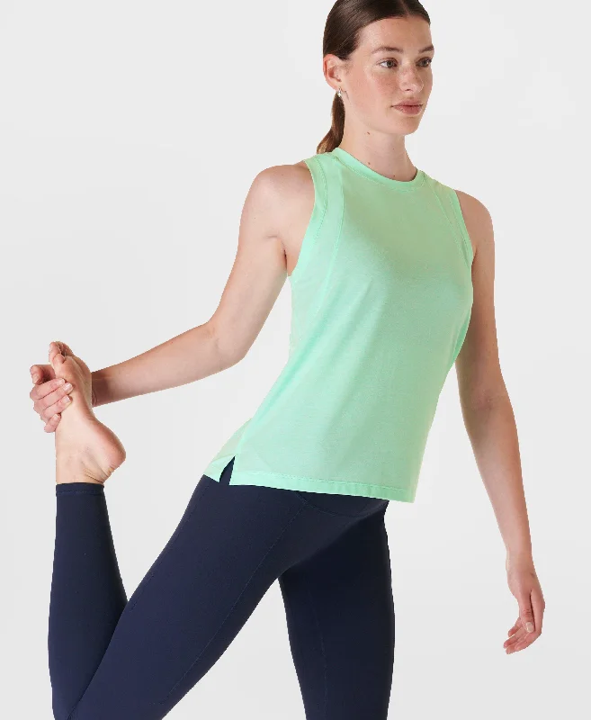 Soft Flow Studio Tank Sb9666 Neo-Mint-Green lace back tank